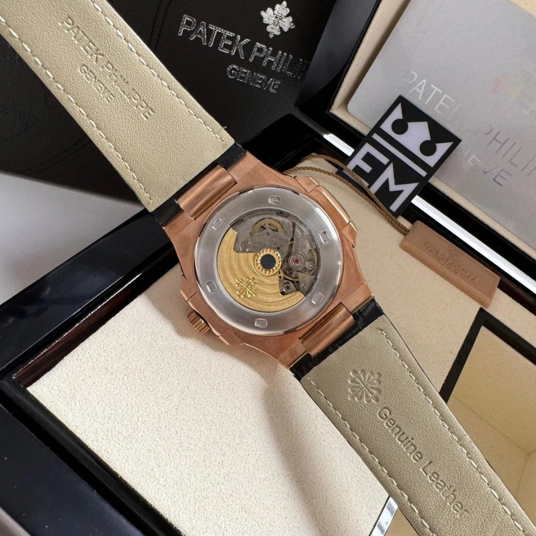 PP Nautilus Rose Gold Black Automatic