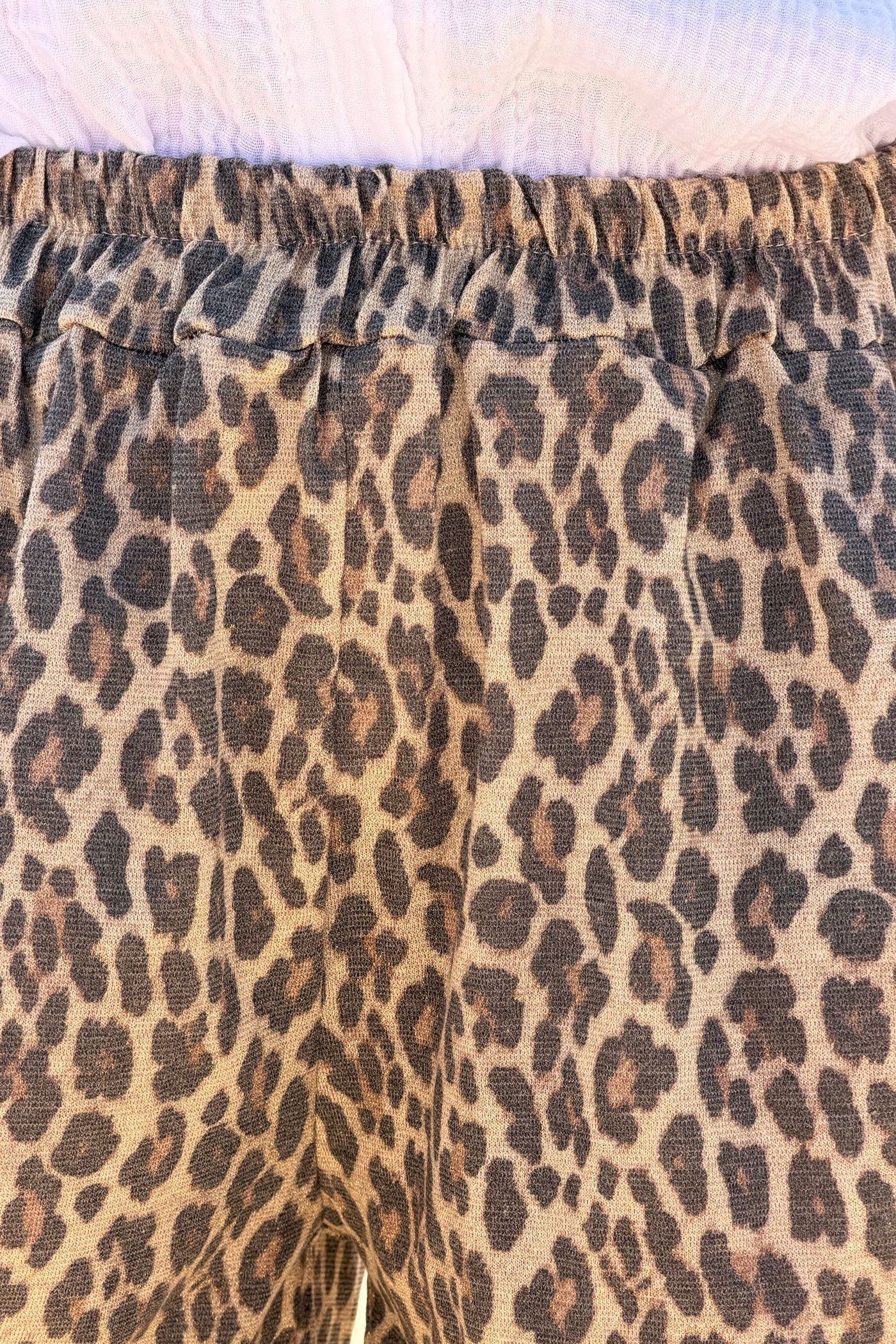 Short fluide confort brillant lurex imprimé léopard ceinture élastique